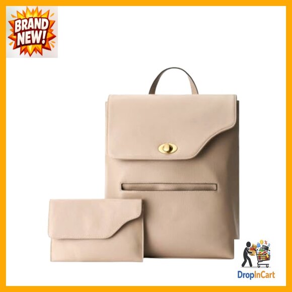 Italian Leather Backpack with Removable Clutch Elegant Versatile Travel Work main image 4